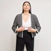 M.m.lafleur The Meena Jacket - Boucle Tweed Jardigan In Black/white