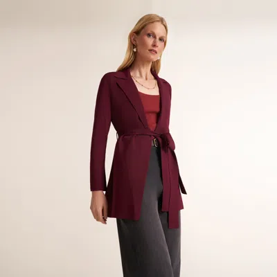 M.m.lafleur Merritt Wrap Jardigan In Port Wine