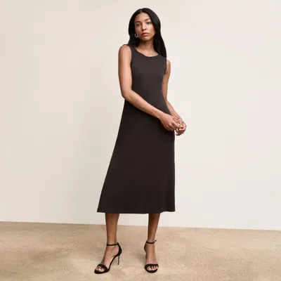 M.m.lafleur Milano Drape Dress - Plush Pima In Black