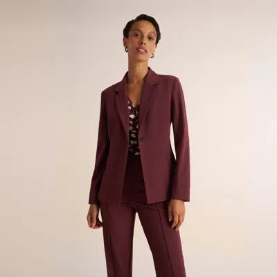 M.m.lafleur Moreland Travel Blazer - Origamitech In Aubergine