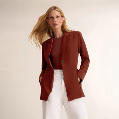 M.m.lafleur Moreland Travel Blazer - Origamitech In Fired Brick