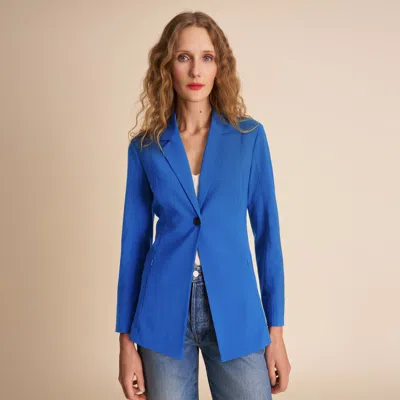 M.m.lafleur Moreland Travel Blazer - Origamitech In Ocean Blue