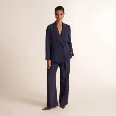 M.m.lafleur O'hara Effortless Blazer - Everyday Crepe With Topstitch In Oxford
