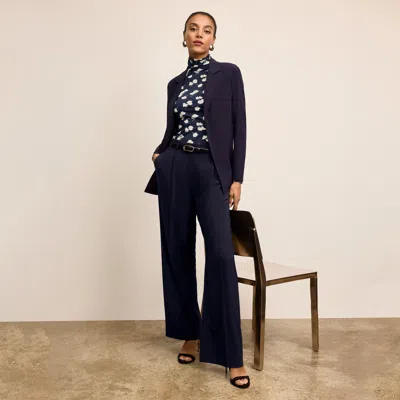 M.m.lafleur Rina Sculptural Pant - Origamitech In Dark Navy