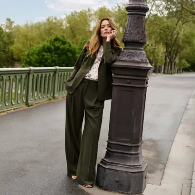 M.m.lafleur Rina Sculptural Pant - Origamitech In Olive