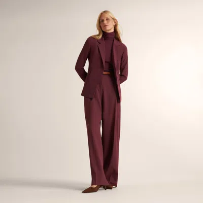 M.m.lafleur Rina Sculptural Trouser - Origamitech In Aubergine
