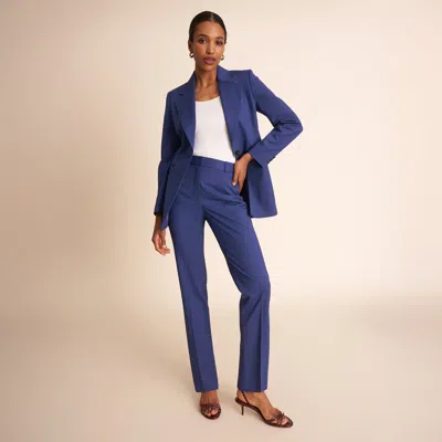 M.m.lafleur Rossi Executive Blazer - Italian Wool Twill In Bluestone