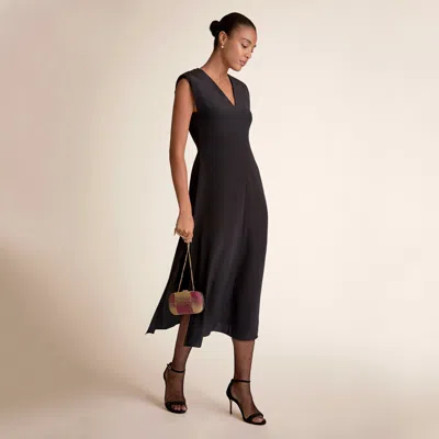 M.m.lafleur Sippy Day-to-night Dress - Washable Silk Charmeuse In Black