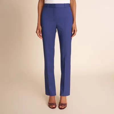 M.m.lafleur Smith Straight Trouser - Italian Wool Twill In Bluestone