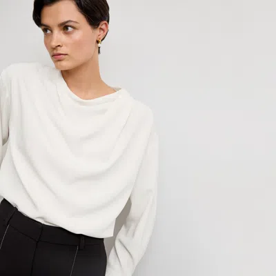 M.m.lafleur The Annmarie Top - Eco Soft Wave In Ivory