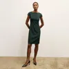 M.m.lafleur The Ashley Dress - Recycled Wondertex In Dark Emerald