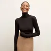 M.m.lafleur The Axam Turtleneck - Organic Ribbed Pima Cotton In Black