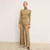 M.m.lafleur The Axam Turtleneck - Organic Ribbed Pima Cotton In Saddle