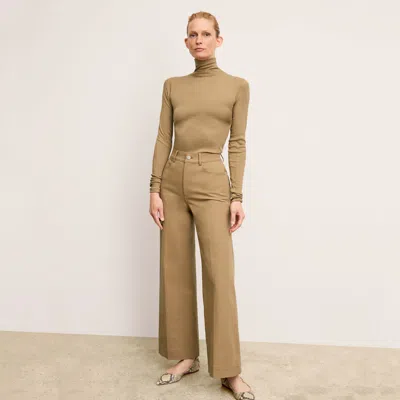M.m.lafleur The Axam Turtleneck - Organic Ribbed Pima Cotton In Saddle