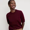 M.M.LAFLEUR THE BECCA POINTELLE TEE - COTTON SILK KNIT