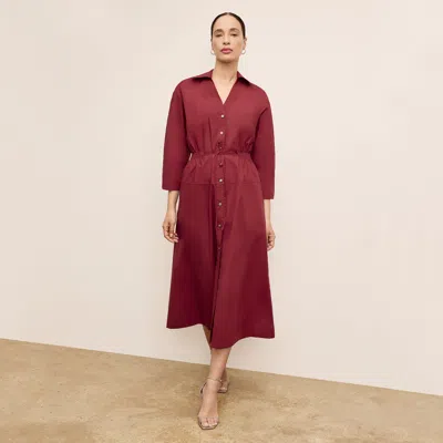 M.m.lafleur The Boden Dress - Cotton Poplin In Cinnabar