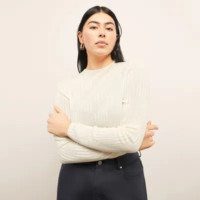 M.m.lafleur The Brodie Top - Cascade Knit In Ivory