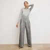 M.m.lafleur The Bronny Pant - Porto Weave In Black/white