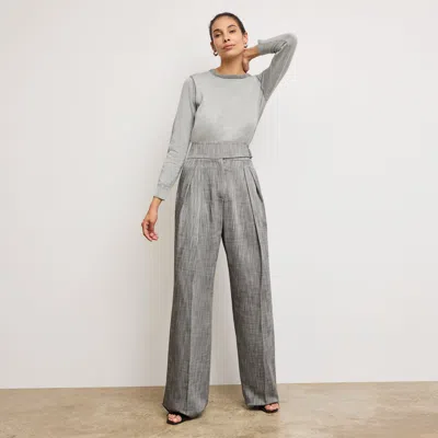 M.m.lafleur The Bronny Pant - Porto Weave In Black/white
