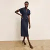 M.m.lafleur The Cereah Belt Dress - Striped Porto Weave