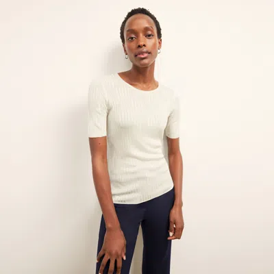 M.m.lafleur The Choe Top - Cascade Knit In Ivory