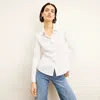 M.m.lafleur The Clemens Top - Knit Poplin In White
