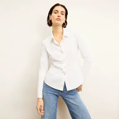 M.m.lafleur The Clemens Top - Knit Poplin In White