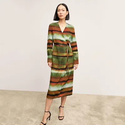 M.m.lafleur The Deana Dress - Printed Washable Silk In Faded Print