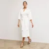 M.m.lafleur The Fanfan Dress - Knit Poplin In White
