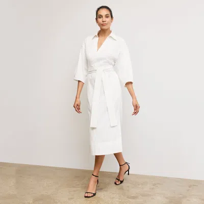 M.m.lafleur The Fanfan Dress - Knit Poplin In White