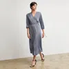 M.m.lafleur Hope Wrap Dress In Blueprint Sketch