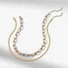 M.m.lafleur The Hugo Necklace Set In Gold