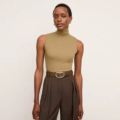 M.m.lafleur The Jett Tank - Organic Ribbed Pima Cotton In Saddle