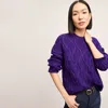 M.m.lafleur The Kiki Sweater - Cable Knit In Ube