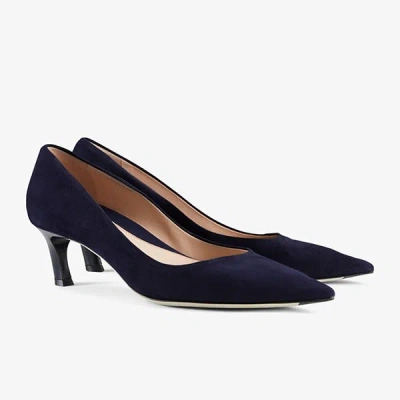 M.m.lafleur The Lillian Pump - Suede In Navy