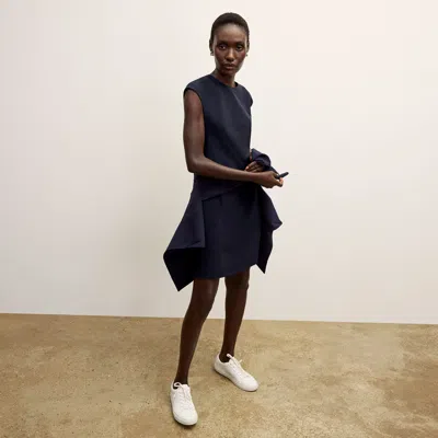 M.m.lafleur The Maaza Dress - Origamitech In Dark Navy