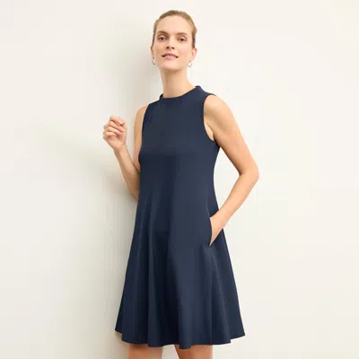 M.m.lafleur The Malala Dress - Recycled Wondertex In Dark Navy