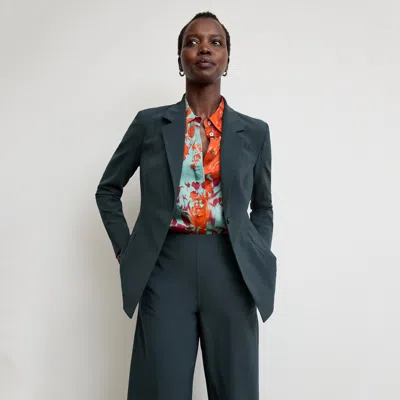 M.m.lafleur The Moreland Travel Blazer - Origamitech In Cool Charcoal