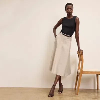 M.m.lafleur The Olia Skirt - Cotton Viscose In Natural