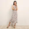 M.m.lafleur The Priya Dress - Pebble Crepe In Leopard Sketch
