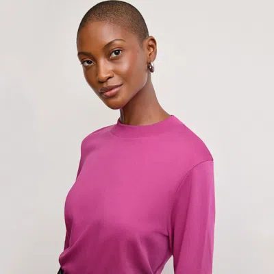 M.m.lafleur Raquel Long-sleeve Tee In Pink Berry