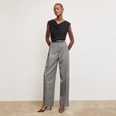 M.m.lafleur The Rina Pant - Sharkskin In Mixed Check