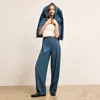 M.m.lafleur The Rina Sculptural Pant - Washable Wool Twill In Bluebell