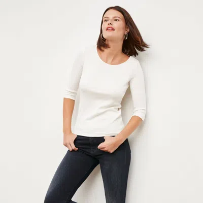M.m.lafleur The Soyoung T-shirt - Organic Ribbed Pima Cotton In Ivory
