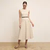 M.m.lafleur The Tati Pleat Dress - Linen Stripe