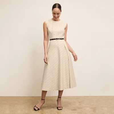 M.m.lafleur The Tati Pleat Dress - Linen Stripe