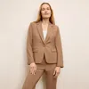M.m.lafleur The Yiyan Blazer - Wool Twill In Saddle