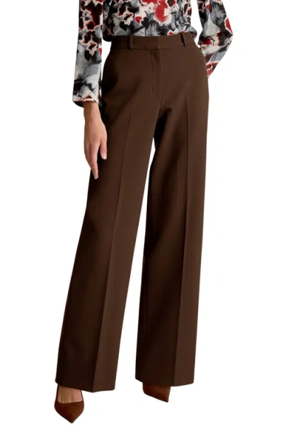 M.m.lafleur Tinsley Wide-leg Trousers In Brown