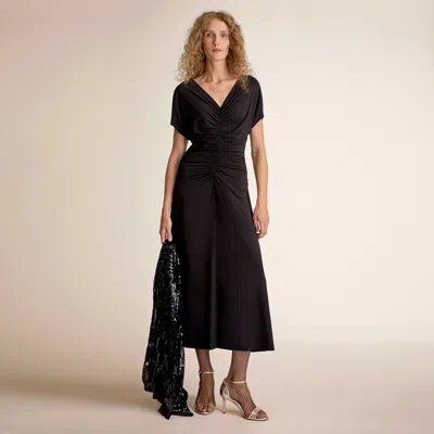 M.m.lafleur Von Ruched Dress - Light Jersey In Black