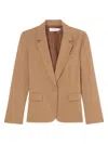 M.m.lafleur The Yiyan Blazer Petite - Wool Twill In Camel